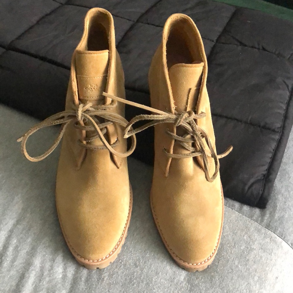 Coach Karson ankle lace up boots size 9.5
